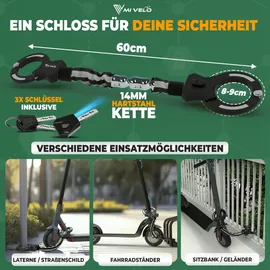 MIVELO Kettenschloss 60 cm Kettenschloss
