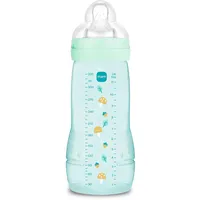 MAM Easy-Active-Babyflasche 330 ml, MAM Babyflasche für aktive Babys, ergonomisch und praktisch, Zubehör für Neugeborene ab 4 Monaten zum Stillen mit Sauger Größe 3 flach und symmetrisch, hellblau