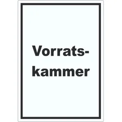 Vorratskammer Aufkleber mit Text Pantry Reserve hochkant A9 (37x52mm)