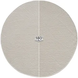 Teppich SEHRAZAT "Moda", beige (creme), H:10mm Ø:200cm, Obermaterial: 100% Polyester, Teppiche, Kurzflorteppich mit dezentem Glanz, hochwertige Verarbeitung