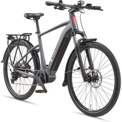 E-Bike SUV710 27.5 Zoll 9-Gang Pedelec City Elektrofahrrad Mittelmotor 720 Wh grau 27.5