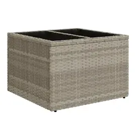 vidaXL 5-teiliges Garten Sofa Set mit Polstern Hellgrau Poly Rattan