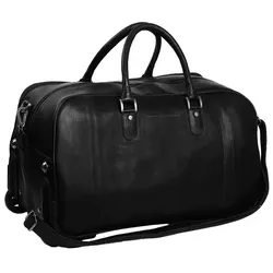 The Chesterfield Brand Wax Pull Up 2 Rollen Reisetasche Leder 60 cm schwarz