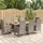 vidaXL Garten-Essgruppe 9-tlg. Grau