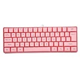 V700 RGB-Tastatur mit Hintergrundbeleuchtung, Gaming, USB, 61 Tasten, Kabelgebunden, Mechanisch, Beleuchtet, Gamer, Rosa, Gaming-Tastaturen