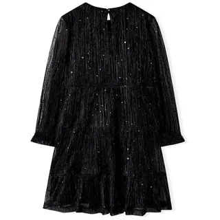 vidaXL Kinderkleid mit Langen Ärmeln Schwarz 104
