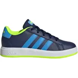 Adidas Grand Court Lifestyle Tennis Lace-Up Shoes Tennisschuhe, Dark Blue/Blue Burst/Lucid Lemon, 37 1/3