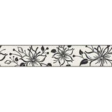 ROLLER A.S. Création Bordüre Blume Stick Up Schwarz-Weiß