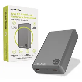 mobile origin 30W PD 20000mAh Aluminum PowerBank PB14 MagSafe Compatible - 20000 mAh,