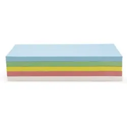 Magnetoplan Kommunikationskarten selbstklebend, 250 Stück, 5-farbig sotiert, Rechtecke 95 x 200 mm