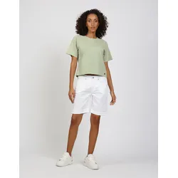 Boyfriend-Hose GANG "GANG Hosen Shorts 94NICA SHORTS", Damen, Gr. 28, Normalgrößen, weiß, 97% Baumwolle, 3% Elasthan, Hosen