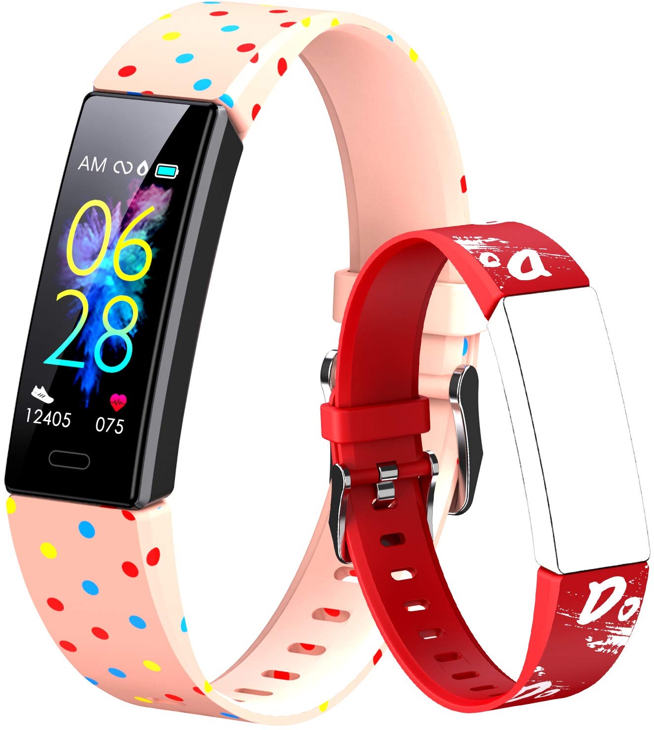 Dwfit Fitness Armband Kinder, Tracker mit Pulsmesser Uhr Aktivitätstracker Schrittzähler Smartwatch Sportuhr für Jungen Mädchen für Android iOS Smartphone