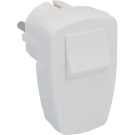 Unitec Schuko-Stecker, PVC mit Ausschalter, weiß