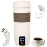 Reisewasserkocher - 400ml Tragbarer Mini Wasserkocher mit 4 Stufen Temperaturregelung,220V 300W Reise Wasserkocher Klein mit Überhitzungsschutz für Tee, Kaffee, Babymilch, Camping