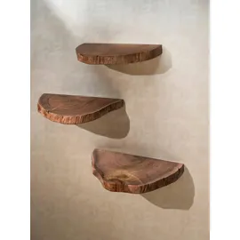 KADIMA DESIGN Wandregal 3er Set Hängeregal onesize beige