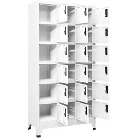 vidaXL Schließfachschrank Stahl 90x40x180 cm Weiß