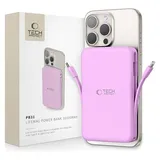 TECH-PROTECT PB31 MagSafe 10000mAH - purple Powerbank (Akku) - Purple - 10000 mAh, Lavendel