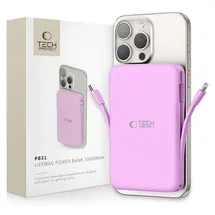 TECH-PROTECT PB31 MagSafe 10000mAH - purple Powerbank (Akku) - Purple - 10000 mAh, Lavendel