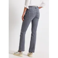 STREET ONE Damen, 3715703 Bootcut Jeans, Light steel Grey