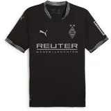 Puma Borussia Mönchengladbach Ausweichtrikot, 2024/25 mit Sponsor Herren 08 | PUMA black/PUMA aged silver 3XL