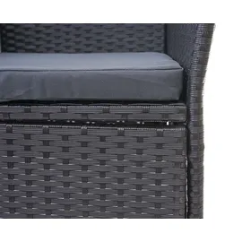 Mendler HWC-E24 132 x 55 x 84 cm schwarz/dunkelgrau inkl. Tisch