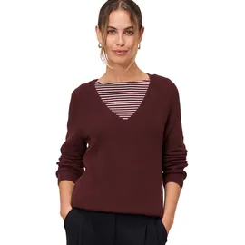 Zero Strickpullover mit V-Ausschnitt Rot, 42