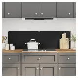 vidaXL Küchenrückwände 2 Stk. Schwarz 70x60 cm Hartglas