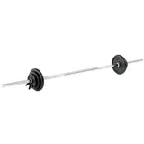 Sport-Thieme Langhantel-Set 50 kg Gummiert schwarz