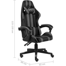 vidaXL Gaming-Stuhl Schwarz und Grau PC / Universal