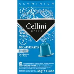 Cellini DECAFFEINATO Kaffeekapseln Arabica- und Robustabohnen 10 Portionen