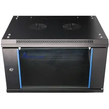 Extralink Rackmount-Schrank 6U 600x450 Schwarz Wandmontage, Wandmontiertes Regal