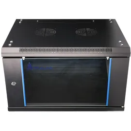 Extralink Rackmount-Schrank 6U 600x450 Schwarz Wandmontage, Wandmontiertes Regal