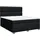 vidaXL Boxspringbett mit Matratze Schwarz 180x200 cm Stoff