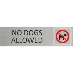 CombiCraft Aluminium Türschild No Dogs Allowed 165x45mm mit 3M-Tape