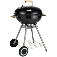 Rungassi XXL Kugelgrill mit Räder Edelstahl Holzkohlegrill Ø48cm, H