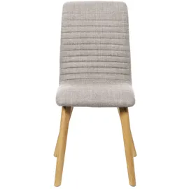 Home Affaire »Arosa Esszimmerstuhl, Polsterstuhl, Küchenstuhl, Speisestuhl, Essstuhl« (Set) 2 Stk.2er-Set, Beine aus Massivholz Eiche oder Buche, mit gestepptem Stoff