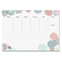 Sigel JS101 Schreibtischunterlage Papier, Grün, Grau, Pink, Weiß