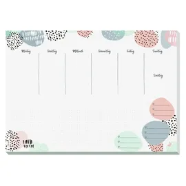 Sigel JS101 Schreibtischunterlage Papier, Grün, Grau, Pink, Weiß