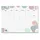 Sigel JS101 Schreibtischunterlage Papier, Grün, Grau, Pink, Weiß