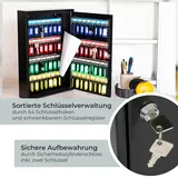 HMF 13564-02 Schlüsselschrank 64 Haken, 45 x 30 x 8 cm, Schwarz