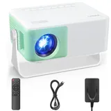 YOTON Mini Beamer mit 180° Drehung & Auto-Keystone – 1080P unterstützt, 15000 Lumen Helligkeit, 50% Zoom, Heimkino-Projektor für Schlafzimmer & Kinder, kompatibel mit HDMI/USB/Telefon/PS5/TV-Stick