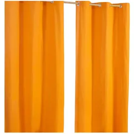 Homescapes ÖSENVORHANG blickdicht 2er-Set, 117/137 cm