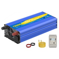 Spannungswandler 12V auf 230V 1200W/2500W Reiner Sinus Wechselrichter -Inverter Konverter mit 2 EU Steckdose+Fernbedienung