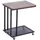 Homcom Beistelltisch C-Form 51 x 36 x 65 cm Schwarz/Walnuss
