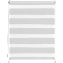 Lichtblick Duo Rollo / Doppelrollo Klemmfix 120 x 150 cm verspannt weiß