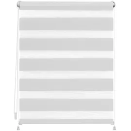 Lichtblick Duo Rollo / Doppelrollo Klemmfix 120 x 150 cm verspannt weiß