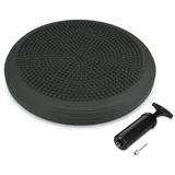 Navaris Balancekissen Ballsitzkissen mit Luftpumpe - Balance Unterlage Kissen Sitzkissen Rücken Training - Noppen und Glatt