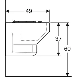 Geberit Espital Ausguss wandhängend, 6l, mit Edelstahlklapprost,