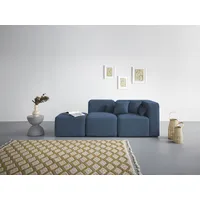 3-Sitzer ANDAS "Sundstrup", blau, B:233cm H:76,5cm T:93cm, 100% Polyester, Sofas, Modulserie, individuelle Zusammenstellung