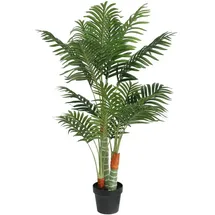 vidaXL Palme Künstlich mit 3 Stämmen Grün 120 cm PP